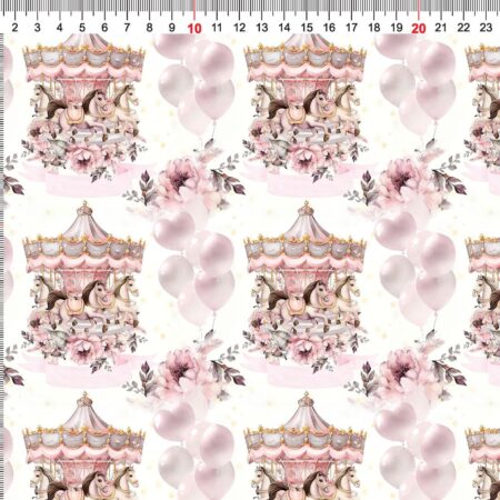 Puuvillatrikotaaž "Karussellid" 1.65m tükk