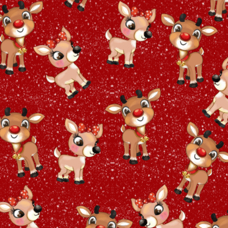 Puuvillatrikotaaž "Põhjapõdrad"