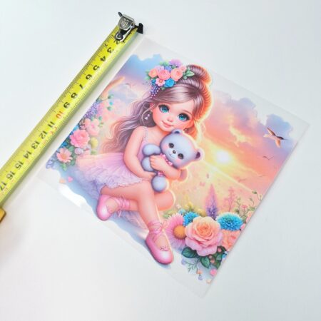 Triigitav kleebis "Tüdruk istub"