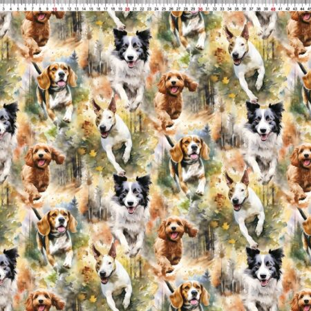 Dressikangas "Koerad" 1.5m tükk