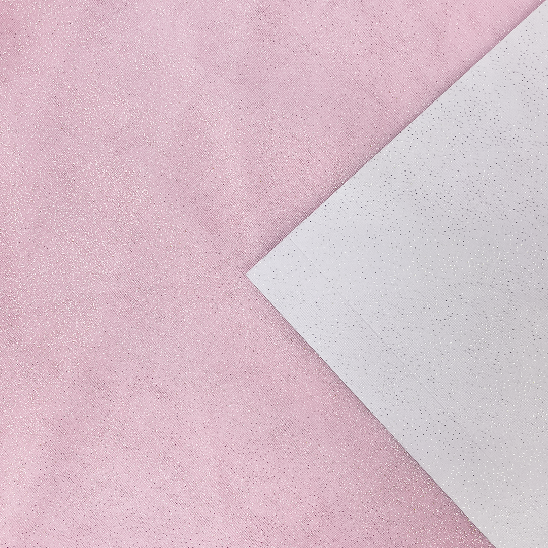 Tüll "Hõbedane glitter" heleroosa