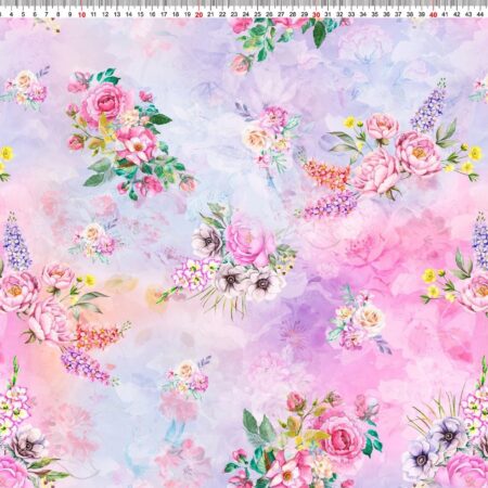 Puuvillatrikotaaž "Lilled" 1.35m tükk