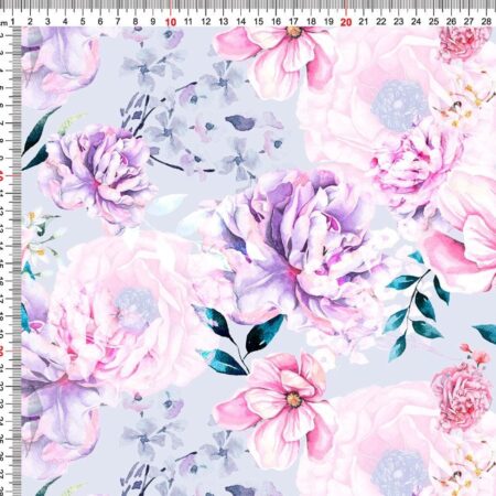 Puuvillatrikotaaž "Suured õied"