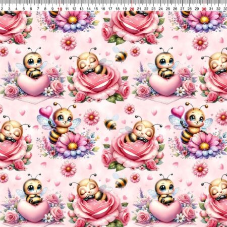 Puuvillatrikotaaž "Mesimummid"