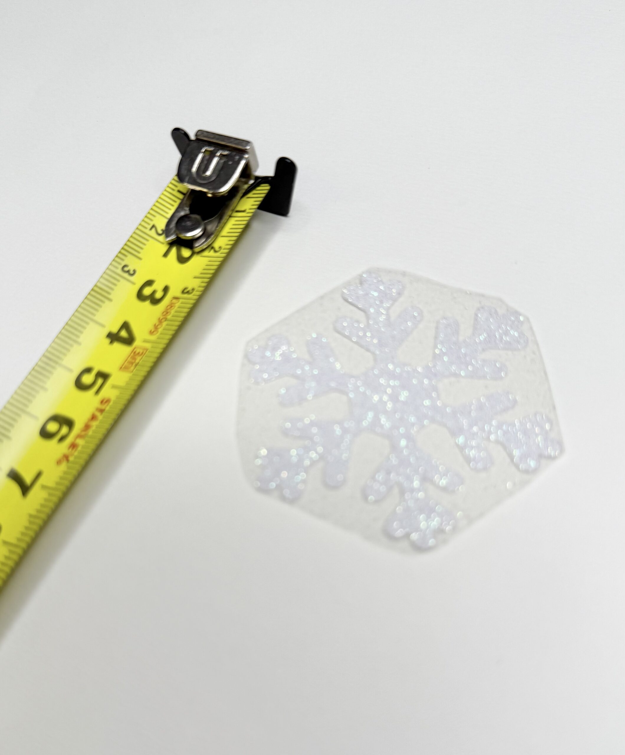 Triigitav glitter motiiv Väike lumehelves