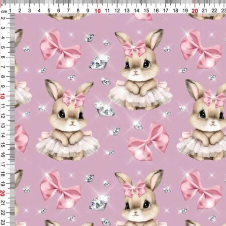 Eridisain muster - Dressikangas "Jänes valgete kristallidega"