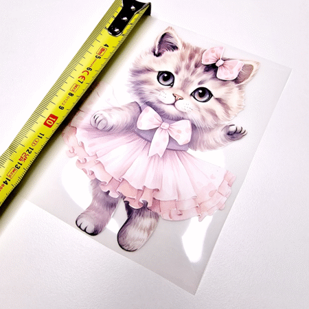 Triigitav kleebis "Hall kass"