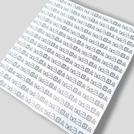 Triigitav kleebis "Hooldusjuhised"