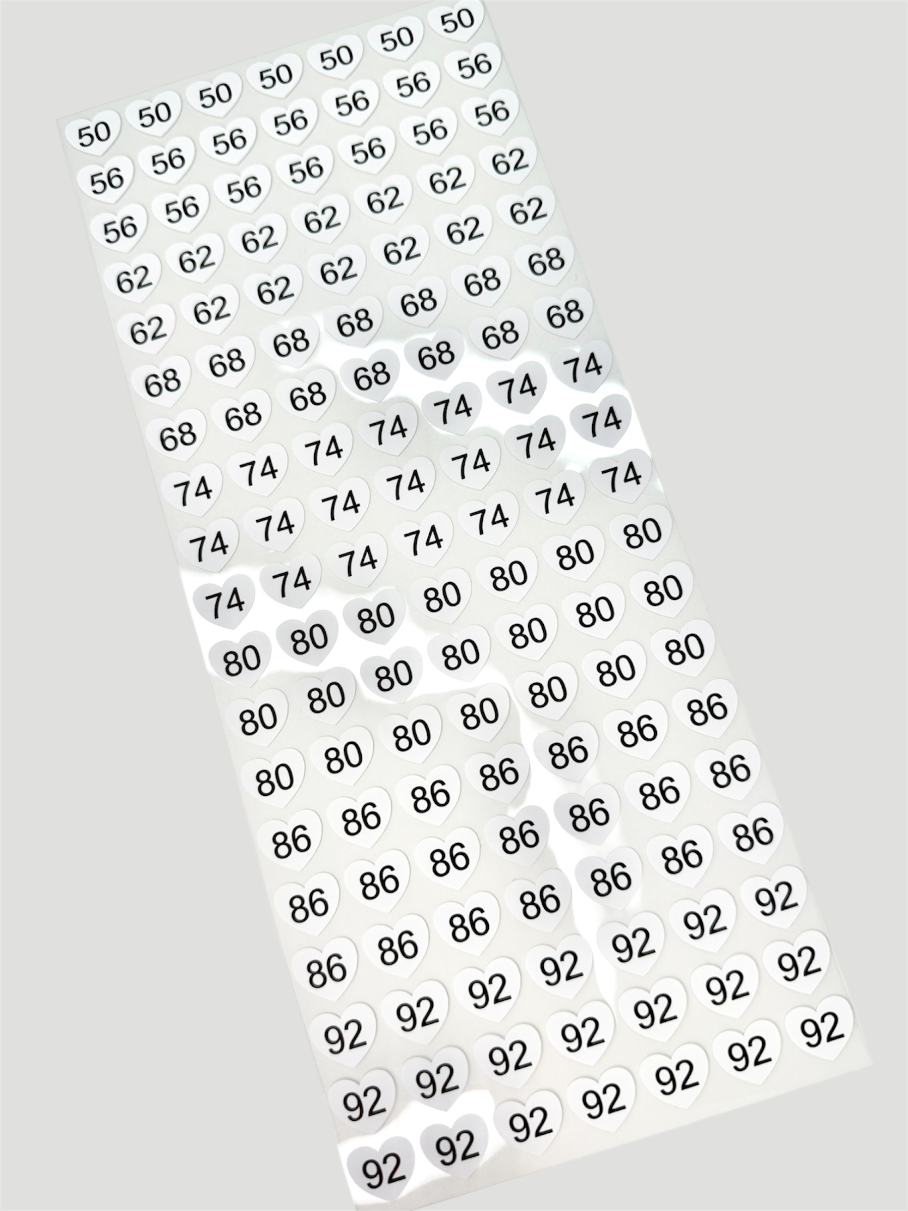 Triigitav suurusnumber SÜDA 50-92/98-170