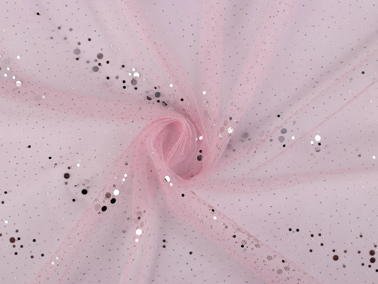 Tüll "Glitter" heleroosa