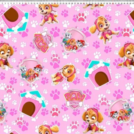 Puuvillatrikotaaž "Koeratüdruk"