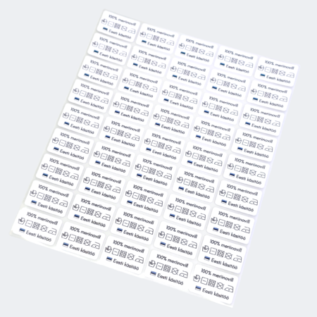 Triigitav kleebis "Hooldusjuhised meriino"