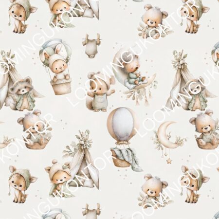 Puuvillatrikotaaž "Loomabeebid"