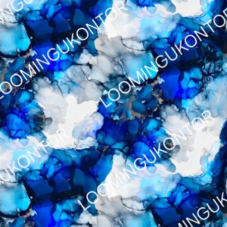 Puuvillatrikotaaž "Sinine vesivärv"