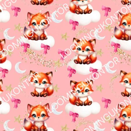 Puuvillatrikotaaž "Säravad rebased"