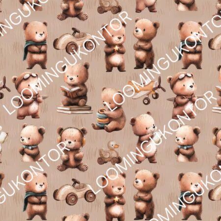 Puuvillatrikotaaž "Mõmmid"