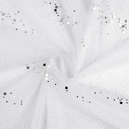 Tüll "Glitter" valge
